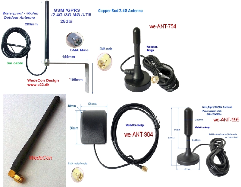 intelligente ioT byggeplads antenne GPS LTE LoRa